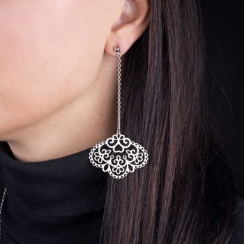 Náušnice čipka 4 na retiazke