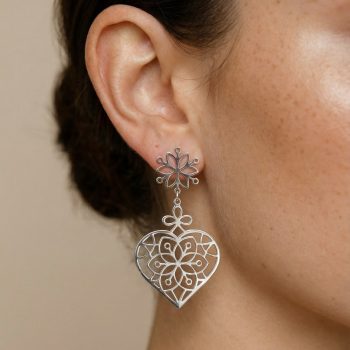 Náušnice Kvet života - srdce 2