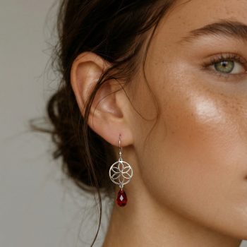 Earrings Flower of life 3 - swarovski