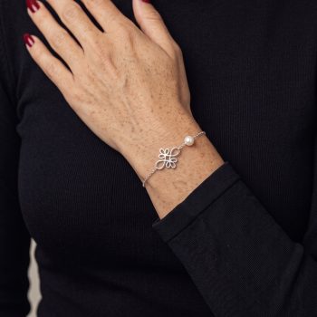Bracelet infinity 1 – chain + pearl