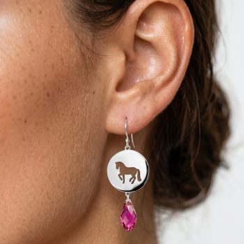 Earrings piaffe - mini circle - swarovski