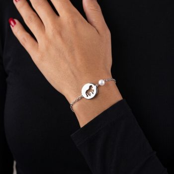 Bracelet Piaf horse – chain + pearl
