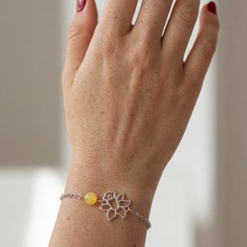 Bracelet daffodil 1 – chain + calcite