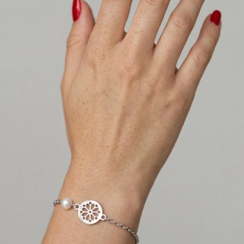Bracelet Lace Daisy MINI – chain + pearl