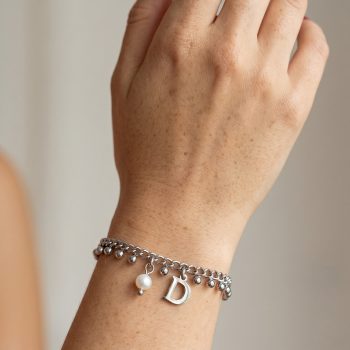 Bracelet Abeceda – chain + pearl 2