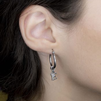 Náušnice abeceda MALÝ KRUH (rôzne písmená na výber) + sladkovodná perla