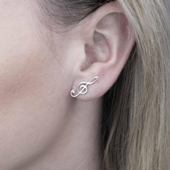 Napichovacie náušnice - husľový kľúč