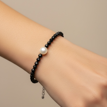 Náramok   PERLA + brúsený onyx