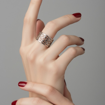 Prsteň Pohorelá ornament štvorec 1- pás