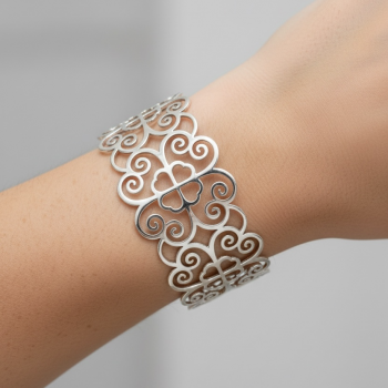 Náramok štvorlístky - široký pás