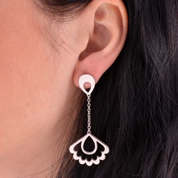 Earrings vajnory fan on chains short