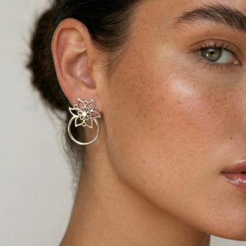 Napichovacie náušnice narcis kvet 2