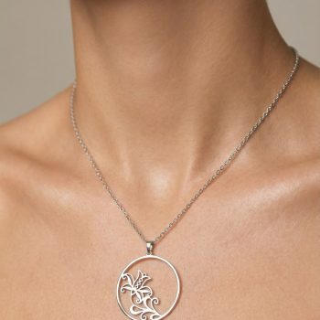 Prívesok narcis kruh 4cm - 1