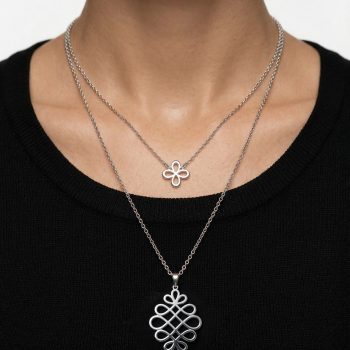 Two-row necklace infinity
