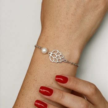 Náramok chmeľ – retiazka + perla