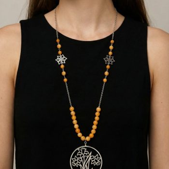 Náhrdelník Narcis 1-  slnečný jaspis