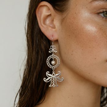 LILIES Earrings – Hoop with Pearl