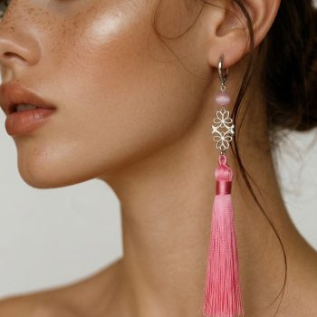 Náušnice – BACÚCH ľalie ornament  - strapce