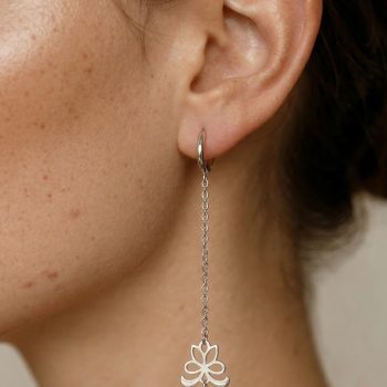 Náušnice BACUCH - ornament s ružovým mačacím okom 2