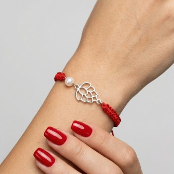 Náramok chmeľ - šnúrka + perla