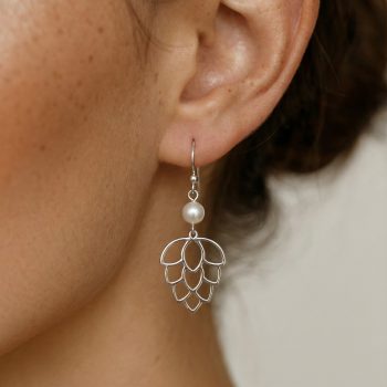 Náušnice chmeľ s perlou