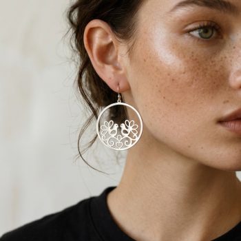 Náušnice holubice - kruh