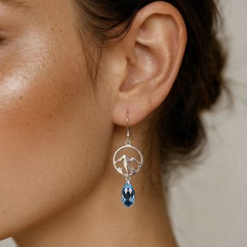 Náušnice kruh hory 1 - Swarovski