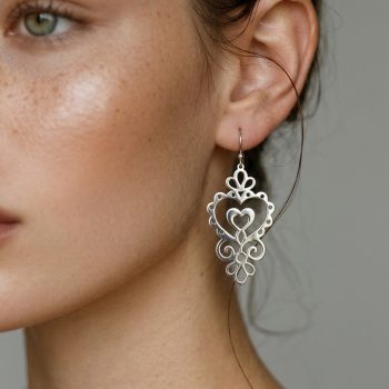 Náušnice Ornamentika - srdiečka 1