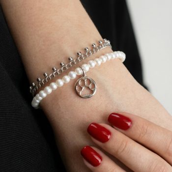 Náramok mačacia labka IZI – retiazka perly dvojitá