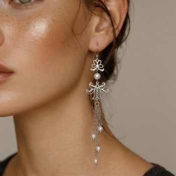 Náušnice ĽALIA - dlhá + sladkovodné perly