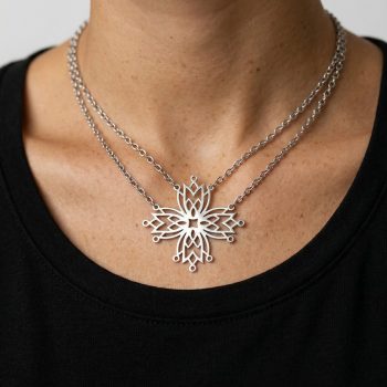 Náhrdelník zvonček ornament 1 - modrotlač