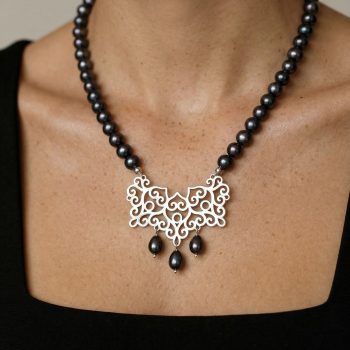 Prívesok Libay vejár ornament +perly