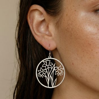 Náušnice narcis kruh 1