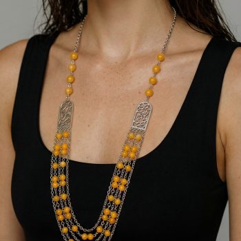 Náhrdelník Narcis 2-  slnečný jaspis