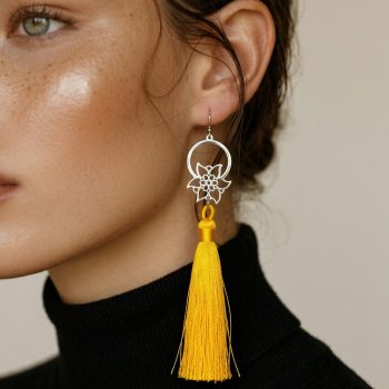 Náušnice – Narcis ornament  - strapce