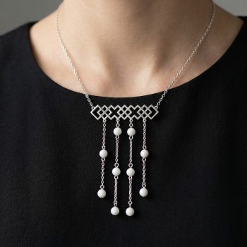 Náhrdelník Novohrad - pás - dlhý +perly