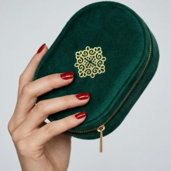 Zamatová šperkovnica veľká