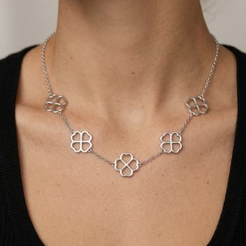 Náhrdelník malý kúsok šťastia štvorlístky