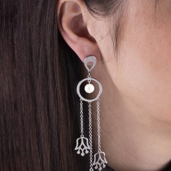 Náušnice Vajnory kruh zvončeky 1+ perla