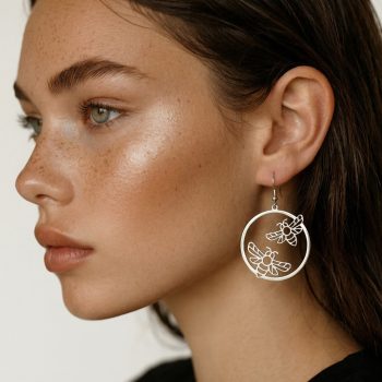 Náušnice včela - kruh