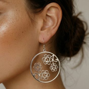 Náušnice kvietok Veronika - kruh 2