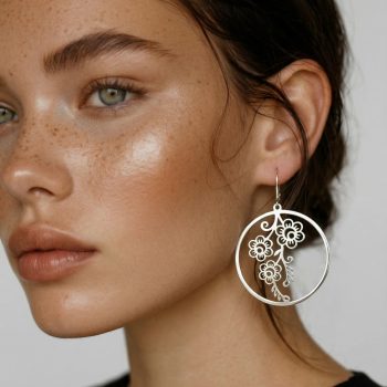 Náušnice kvietok Veronika - kruh 1