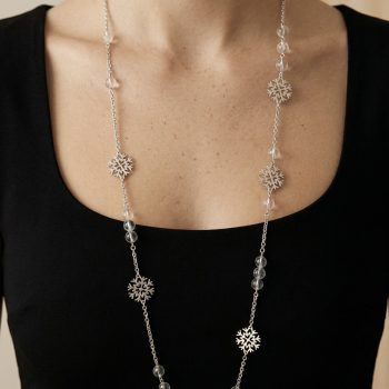 Retiazka snehové vločky 2 - brúsený krištáľ