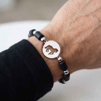 Pánsky náramok koník - onyx