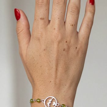 Bracelet Mountains Circle MINI 2 – chain + green zircon