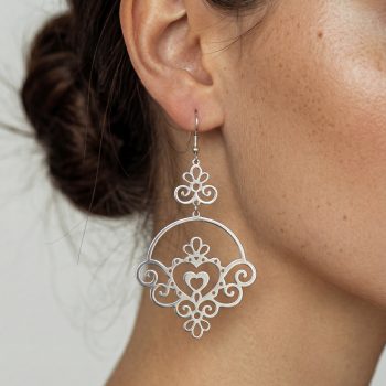 Náušnice Ornamentika - srdiečka 2