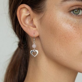 Earring heart ornamentalistics mini + kunzite