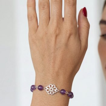 Bracelet Daisy Závadka MINI 1 – chain + purple amethyst