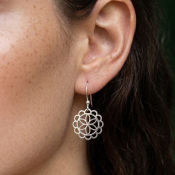 Earrings lace ornament 1,5cm+hook
