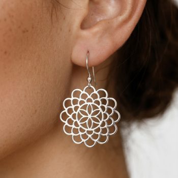 Earrings lace ornament 2,5cm+hook